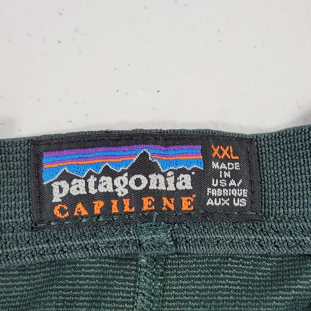 Patagonia Capilene Mens XXL‎ Green Thermal Base Layer Pants Long Johns USA Made